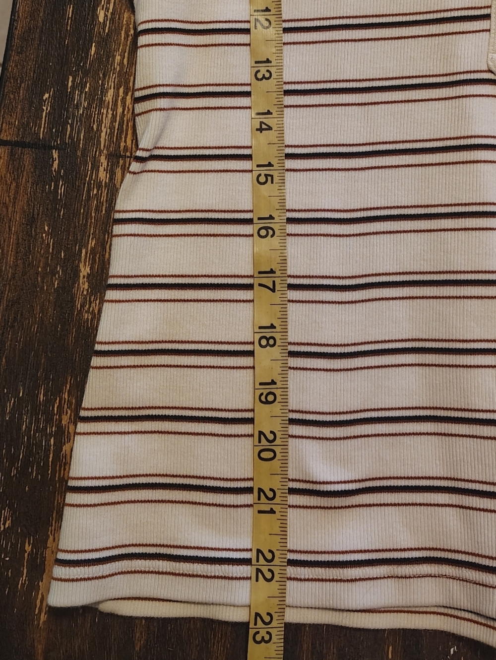 Veronica Beard Cream Top with Brown and Black Stripes - Picture 9 of 9